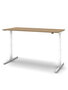 Sit/stand desk 160 x 80 cm Top walnut, frame in white.