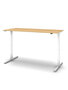 Sit/stand desk 160 x 80 cm Top oak, frame in white.