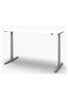Sit/stand desk 120 x 80 cm Top white, frame in alu.