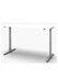 Sit/stand desk 120 x 80 cm Top white, frame in alu._